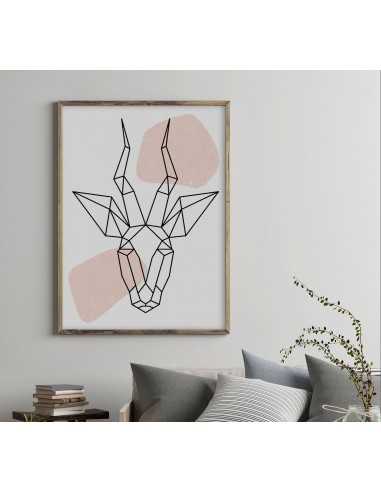 Plakat geometryczny ze zwierzętami plakat z antylopą w stylu skandynawskim boho Plakat geometryczny ze zwierzętami plakat z antylopą w stylu skandynawskim boho