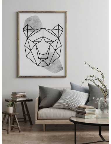 Geometric animals poster with a bear... Geometric animals poster with a bear...