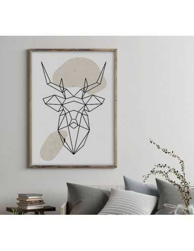 Plakat geometryczny ze zwierzętami plakat z jeleniem w stylu skandynawskim boho Plakat geometryczny ze zwierzętami plakat z jeleniem w stylu skandynawskim boho