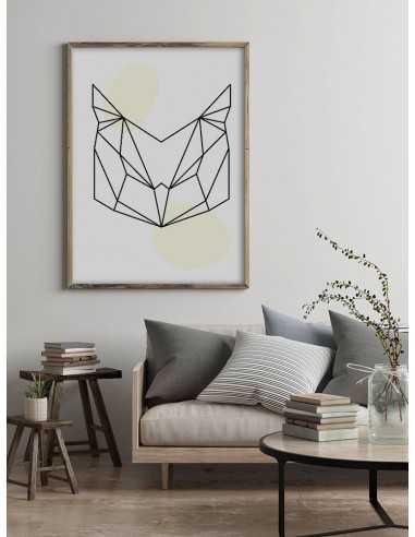 Plakat geometryczny ze zwierzętami plakat z sową w stylu skandynawskim boho Plakat geometryczny ze zwierzętami plakat z sową w stylu skandynawskim boho