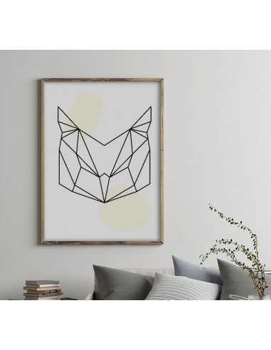 Plakat geometryczny ze zwierzętami plakat z sową w stylu skandynawskim boho Plakat geometryczny ze zwierzętami plakat z sową w stylu skandynawskim boho