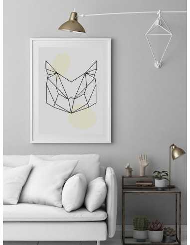 Plakat geometryczny ze zwierzętami plakat z sową w stylu skandynawskim boho Plakat geometryczny ze zwierzętami plakat z sową w stylu skandynawskim boho