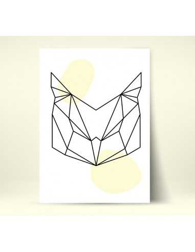 Plakat geometryczny ze zwierzętami plakat z sową w stylu skandynawskim boho Plakat geometryczny ze zwierzętami plakat z sową w stylu skandynawskim boho