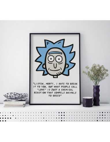 Rick and Morty plakat z cytatem z filmu, zabawy plakat z bajki. Rick and Morty plakat z cytatem z filmu, zabawy plakat z bajki.