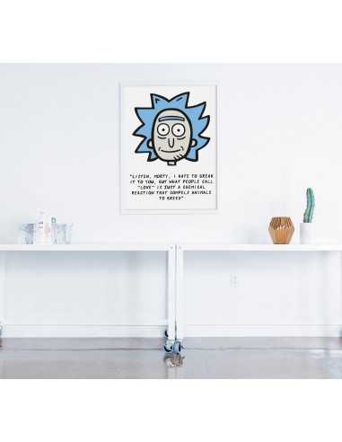 Rick and Morty plakat z cytatem z filmu, zabawy plakat z bajki. Rick and Morty plakat z cytatem z filmu, zabawy plakat z bajki.