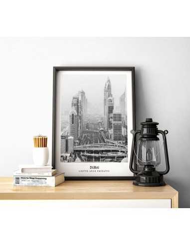 Dubaj plakat ze zdjęciem w stylu skandynawskim, emiraty arabskie Dubaj plakat ze zdjęciem w stylu skandynawskim, emiraty arabskie
