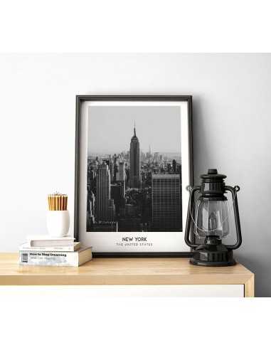 Poster with new york, united states. Black and white poster with a photo of New York Poster with new york, united states. Black and white poster with a photo of New York