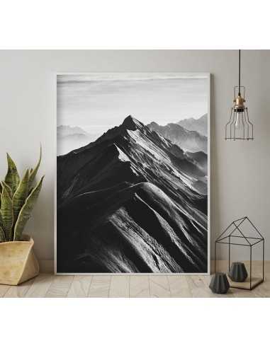 Mountain Range - Scandinavian poster with black-and-white mountains Mountain Range - Scandinavian poster with black-and-white mountains