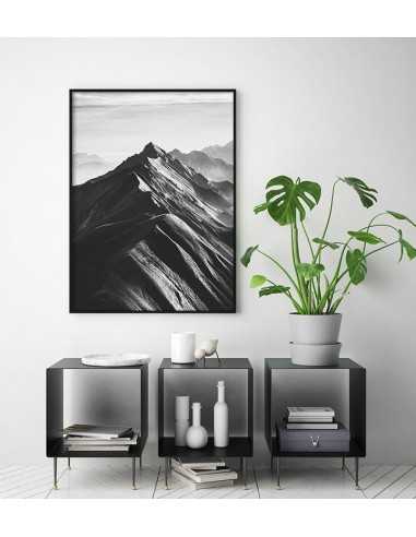 Mountain Range - Scandinavian poster with black-and-white mountains Mountain Range - Scandinavian poster with black-and-white mountains